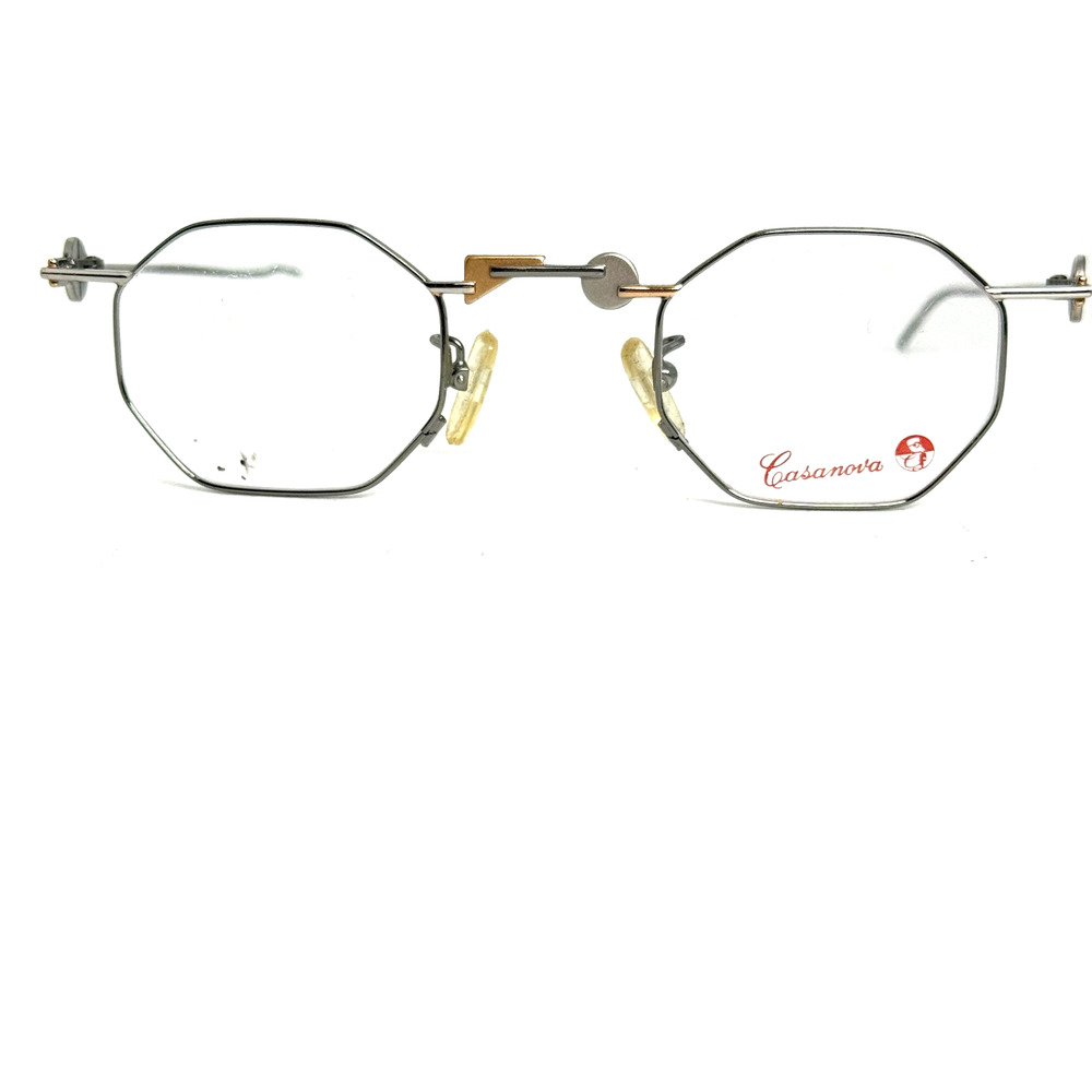 Casanova Eyeglasses RVC-13 Col.‎ 03 Silver Italy Rare vintage H20039